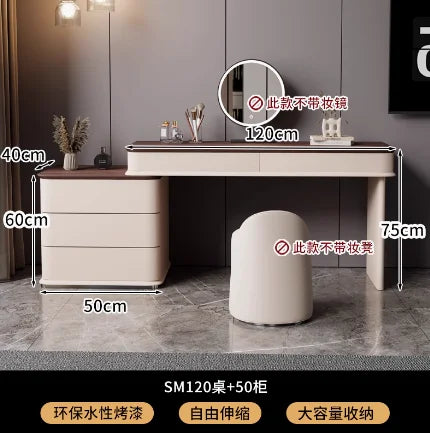 Minimalist Storage Vanity Table Nordic Wooden Luxury Salon Bedroom Dresser Space Saving Beauty Meuble Coiffeuse Furniture