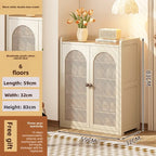 shoe cabinet multi-layer dust shoe rack large capacity double door shoe storage rack