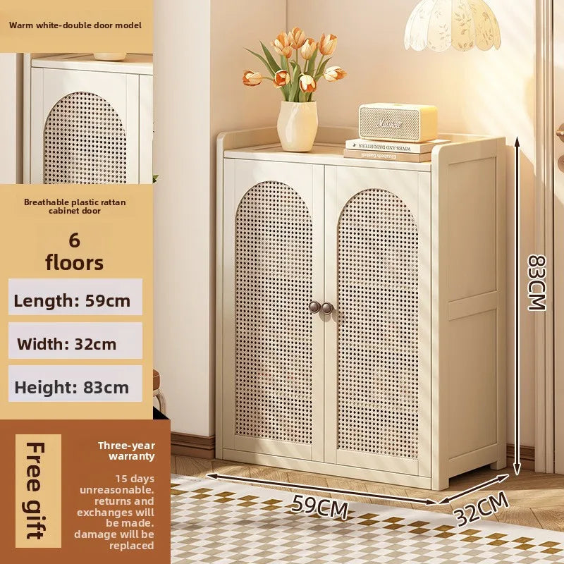 shoe cabinet multi-layer dust shoe rack large capacity double door shoe storage rack