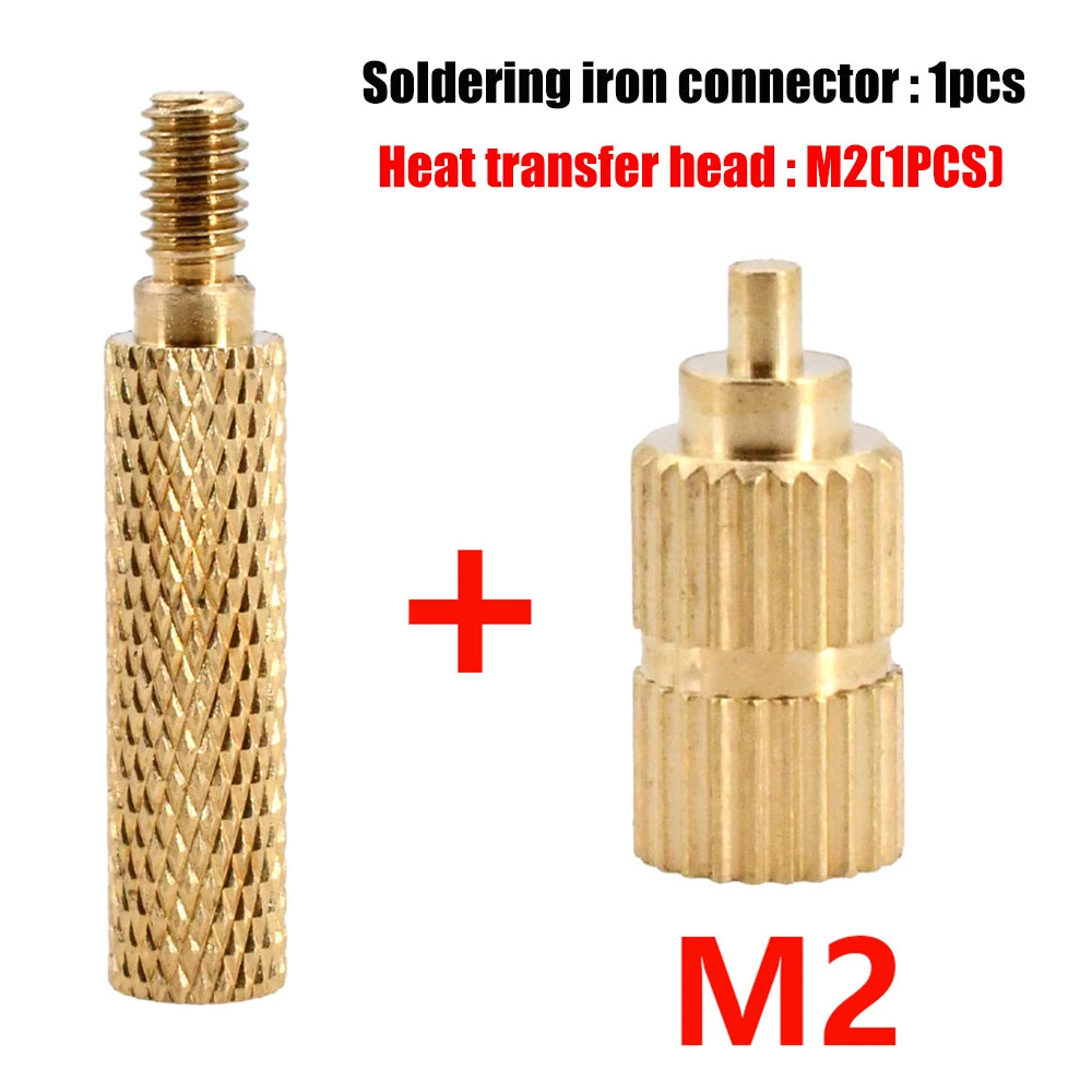 Brass Heating Soldering Iron Tip Tool Insert Nut for Plastic 3d Printing Holt Melt Nut Implant Connector M2 M2.5 M3 M4 M5 M6 M8