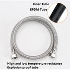 1 PC 1/2, 3/4 Inch 304 Stainless Steel Braided Hose Cold Hot Water Pipe Toilet Faucet Connection Pipe Garden Water Connection