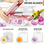 Pink Vegetable Chopper, Multifunctional Fruit Slicer, Manual Food Grater, Vegetable Slicer, Cutter With Container