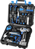 DEKO 126-Piece Home Tool Kit - 8V Blue Cordless Drill & Hand Tool Set for Women | AlluCanFind