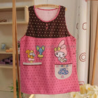 Miniso Hello Kitty Polyester Cotton Adult Apron Women Men Household Kitchen Product Avental De Cozinha Delantal Cocina