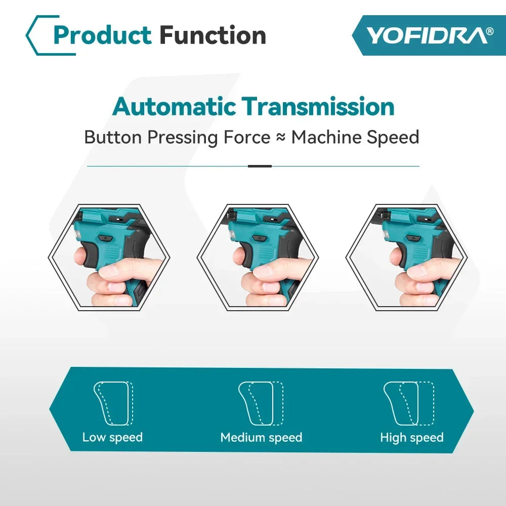 1000N.M Torque Brushless Electric Impact Wrench 1/2 inch Cordless Wrench Power Tool For Makita 18V Battery Pin