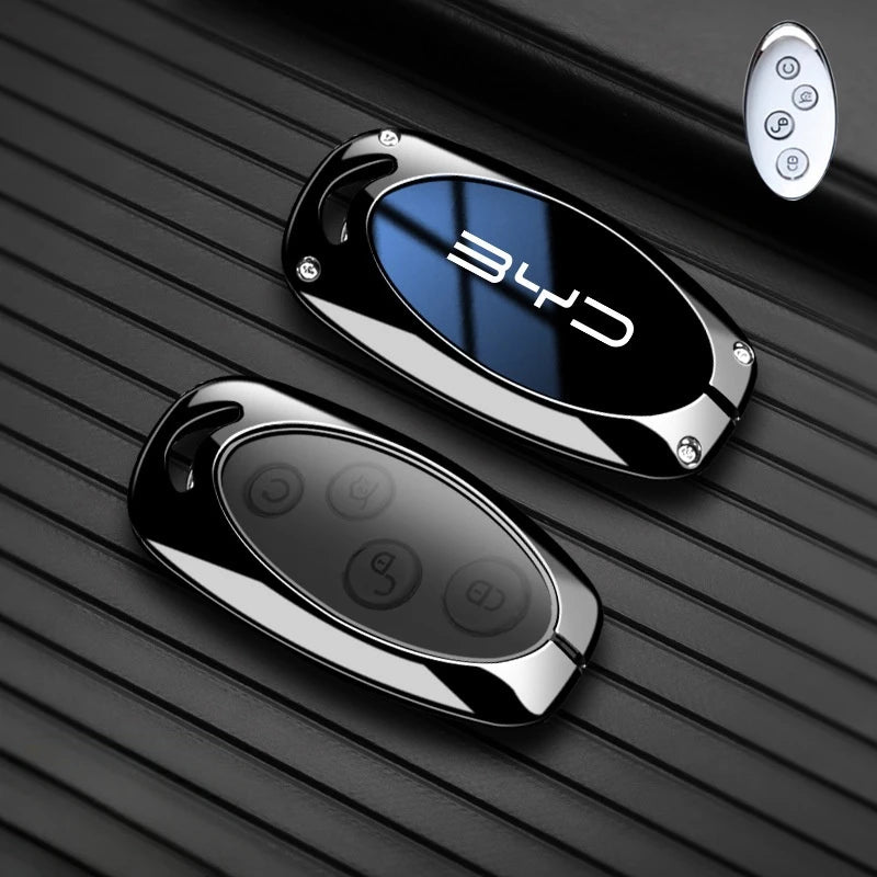 Car Remote Key Case Fob Cover Holder Shell Bag for BYD Song Plus Atto 3 Han EV Tang DM Qin Seal Dolphin Keychain Accessories