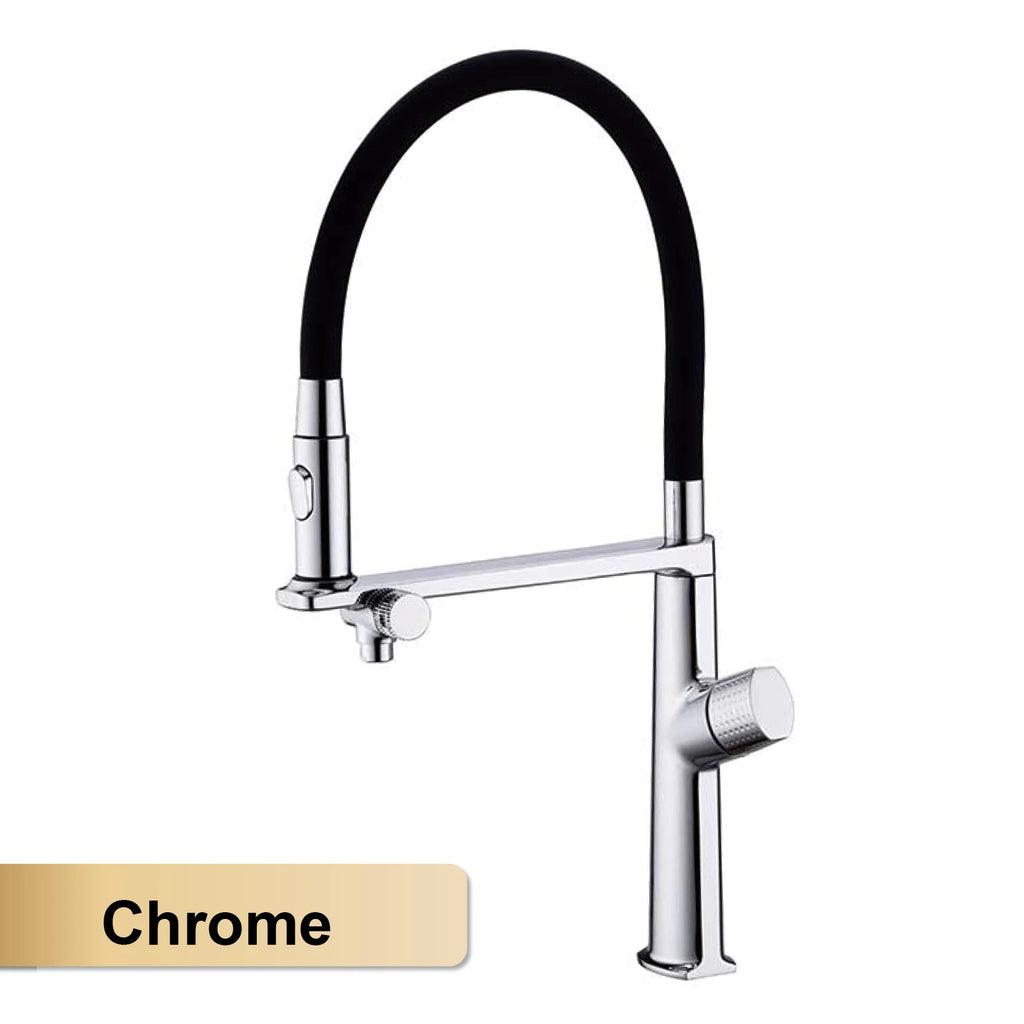 Luxury gun gray brass kitchen faucet 1 hole Double handle Cold and hot dual control, with filtered water Two function sink Tap