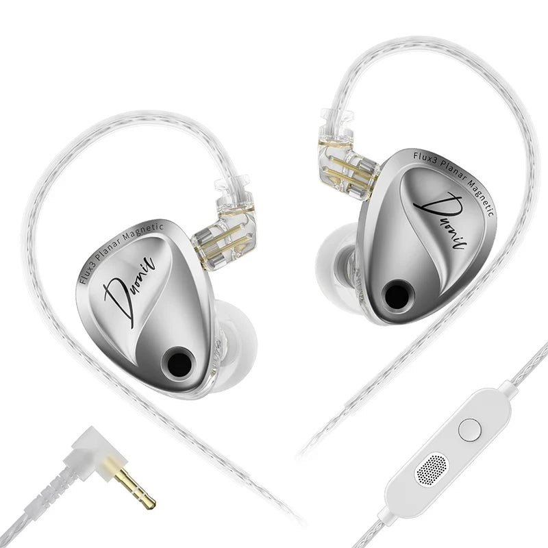 KZ Duonic Triple-Magnetic Planar Driver Upgraded HIFI Earphones, Wide Soundstage Wired IEMs with 4-Tuning Options & HD Dual Mic
