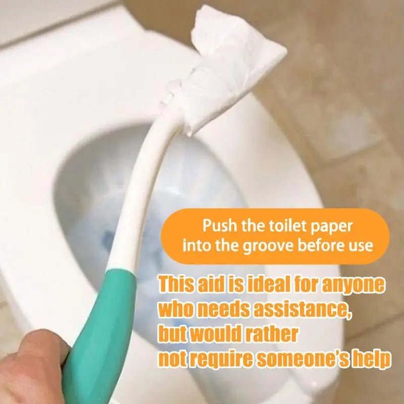 Long Reach Personal Wiping Aid Sturdy Comfort Butt Wiper Tools Flexible Daily Living Toilet Tissue Aids Streamlined Personal