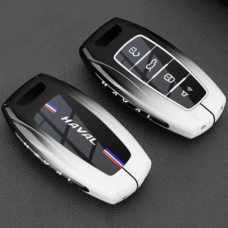 Leather Car Key Case Cover for Great Wall Haval H6 2024 H9 2024 H2 M6 Cool Dog Plus Owl Dragon MAX F7 F7X F7H H8 H3 Accessories