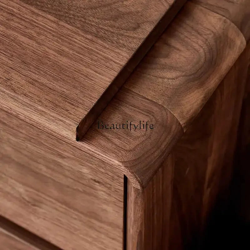 FG11All North American black walnut six-chest cabinet dresser storage integrated storage