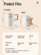 Home mini electric kettle folding outdoor travel portable insulation kettle small automatic electric hot water