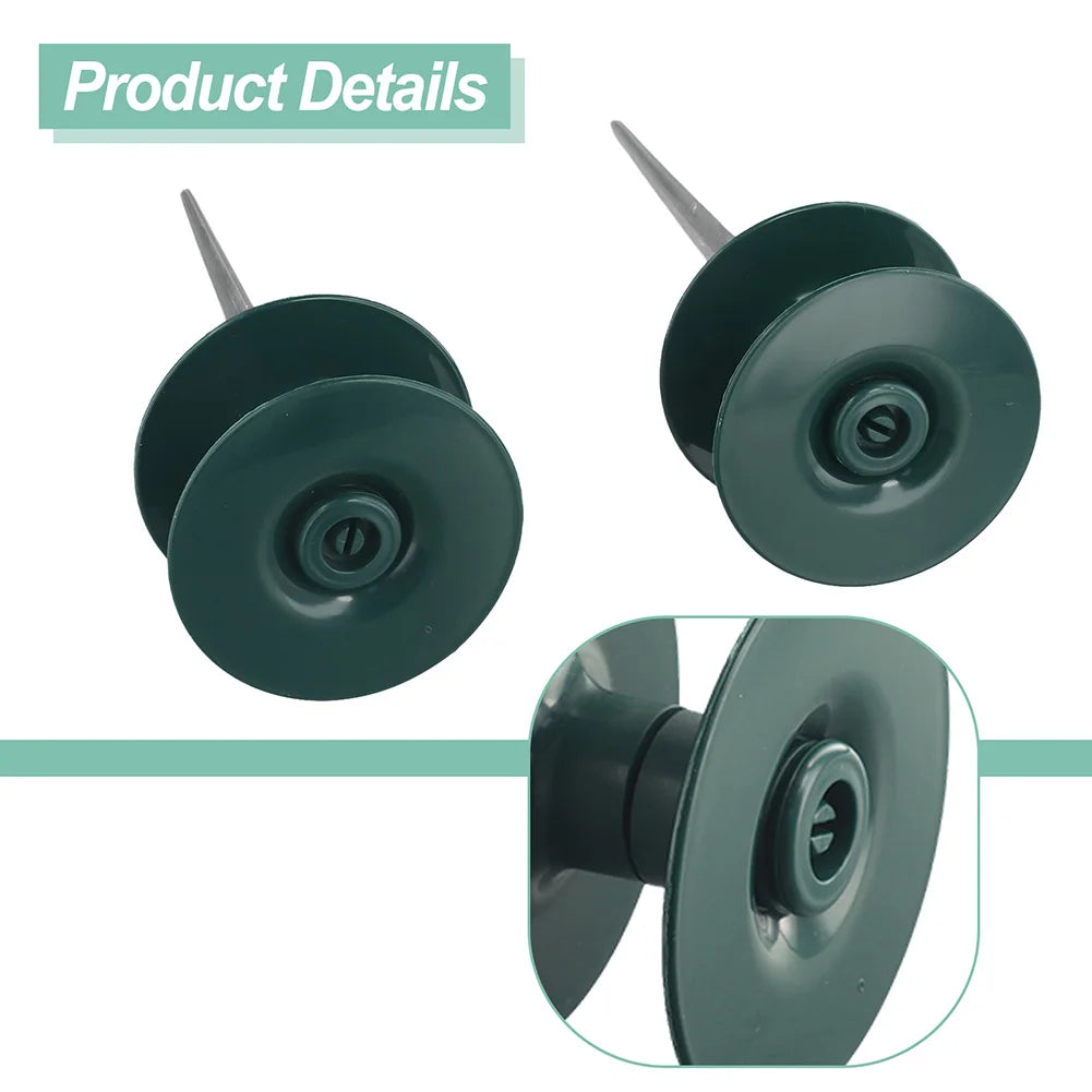 2/6PCS Garden Hose Guide Stake Guide Spikes Reusable Garden Hose Smooth Roller Guide Resin Wheel Hose Guide Peg Garden Tool