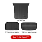 YZ For Tesla Floor Mats Model 3 Y Highland 2021-2024 Car Four Seasons Waterproof Non-slip Floor Mat TPE Special Car Accessories