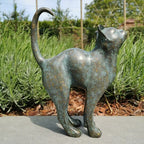 Cat Statue Butterfly Cat Statue Grease Bronze Lawn Porch Pet Garden Outdoor Decoration Courtyard, Yard, Lawn And Landscape Decor