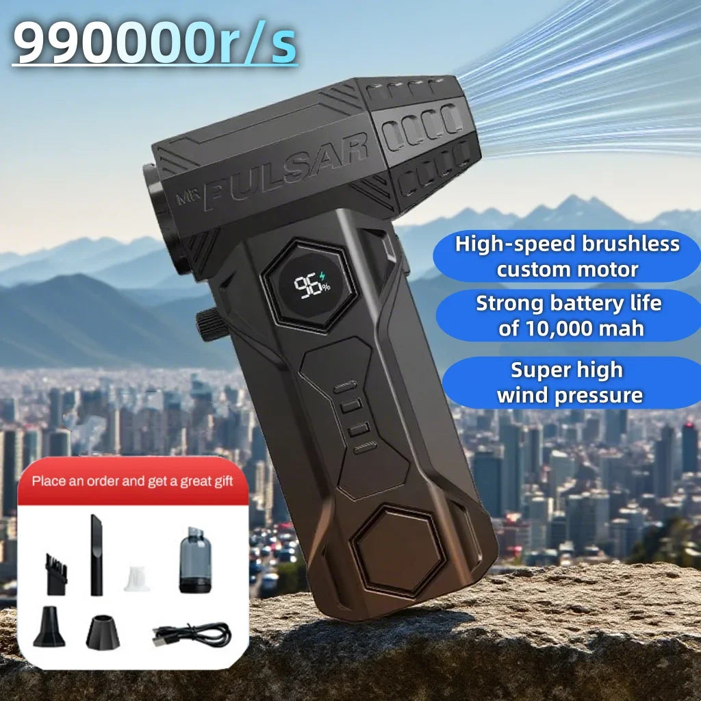 x11 Powerful Jet Blower 990000RPM High Speed Brushless Motor Dust Blower 10000mAh Violent Turbo Fan Portable Car Vacuum Cleaner