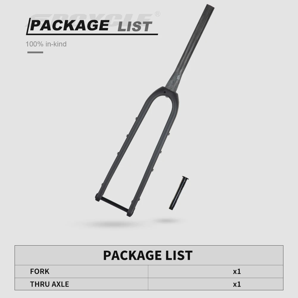 Spcycle 2024 New Carbon Gravel Fork Max Tire 700x55C or 29x2.1'' Tapered Disc Brake MTB Gravel Bicyel Rigid Forks