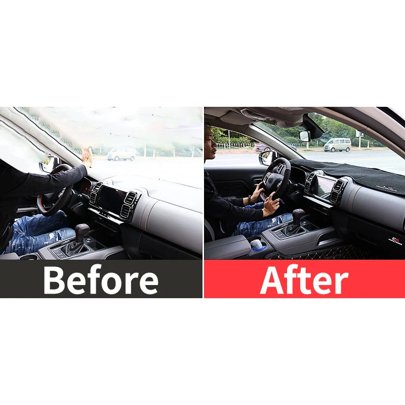 For Citroen C5 Aircross 2017 2018 2019 2020 Car Dashboard Cover Sun Shade Mats Avoid Light Pads Non-Slip Case Anti-UV Carpets