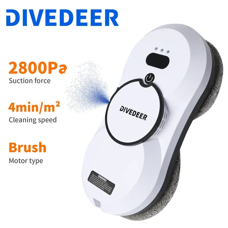 DIVEDEER electric window cleaner one-touch glass cleaning machine home smart wall cleaner window cleaning glass