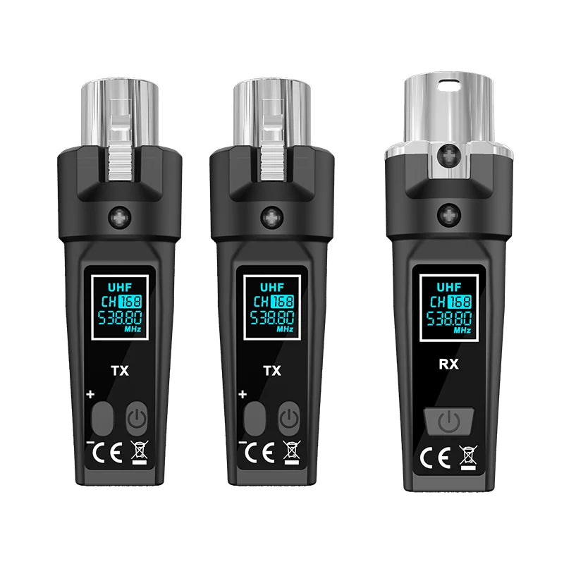 Dynamic Microphone Wireless UHF Converter XLR Wireless Microphone System Transmitter and Mic Receiver for Audio Mixer Guitar