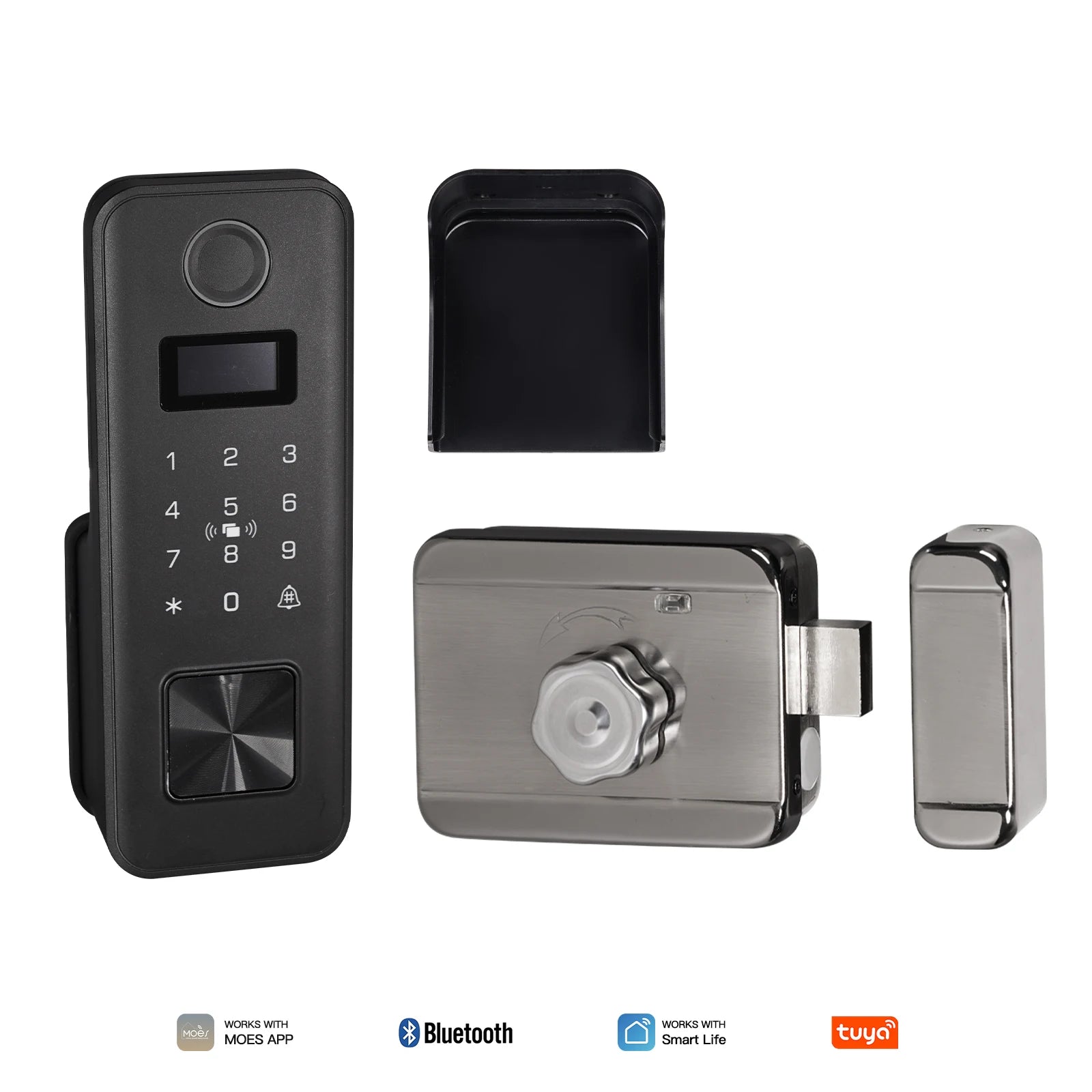 MOES Tuya Bluetooth Smart Fingerprint Door Lock By Password Key IC Card App Remote Control IPX4 Waterproof Entry Apartmen