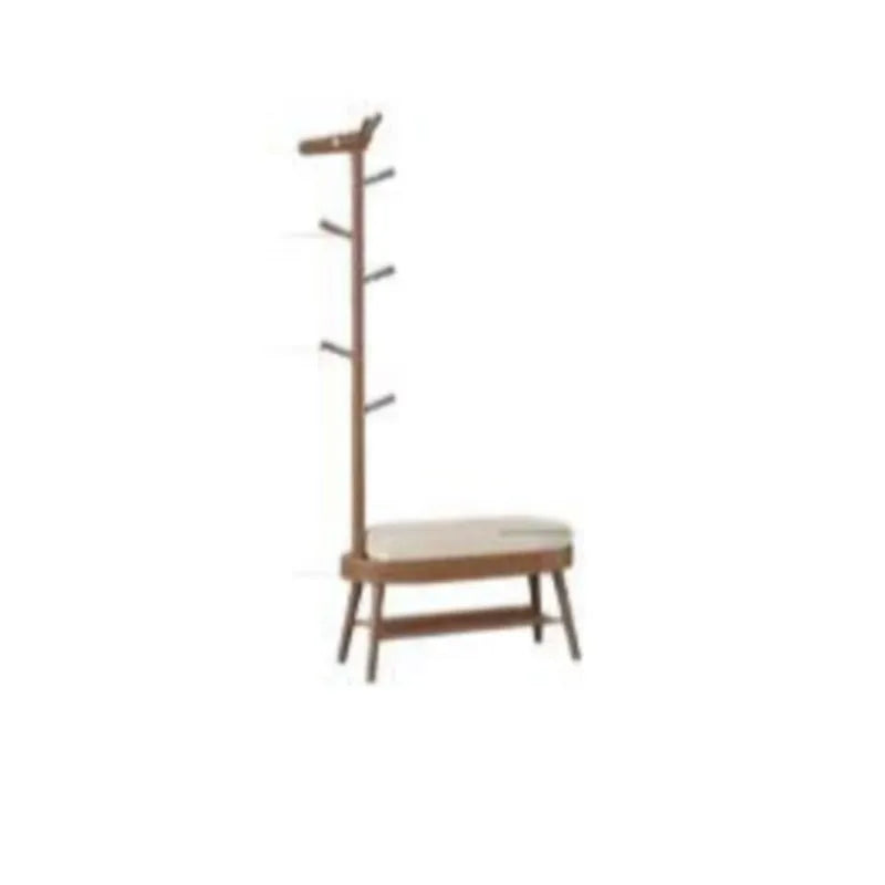 Realife Solid Wood Deer Shoe Changing Stool With Hanging Clothes Rack Integrated For Home Use Shoe Cabinet For Sitting 2025 New