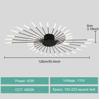 Modern LED Ceiling Light for Living Room Lamp Bedroom Ceiling Chandeliers AC 90-260V Gold Black Home Decoration Light Fixture