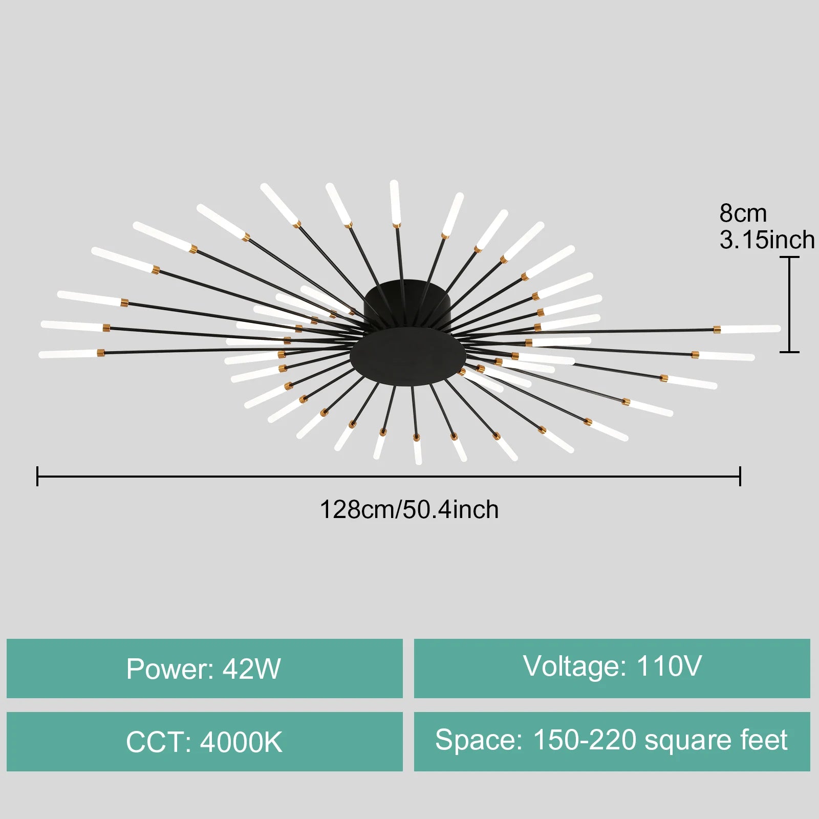 Modern LED Ceiling Light for Living Room Lamp Bedroom Ceiling Chandeliers AC 90-260V Gold Black Home Decoration Light Fixture