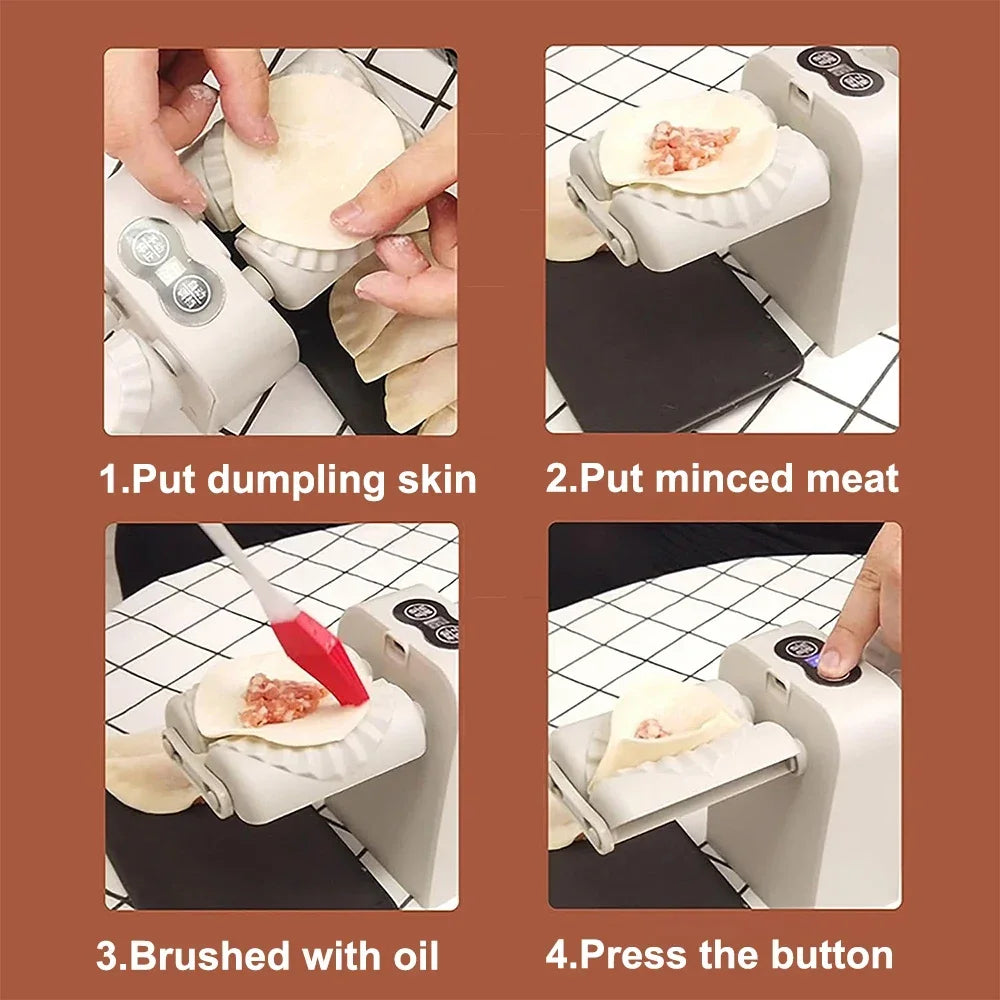 Electric Dumpling Maker Machine Double Head Dumpling Mould Automatic Press Dumpling Skin Mould Manual Accessories Kitchen Tool