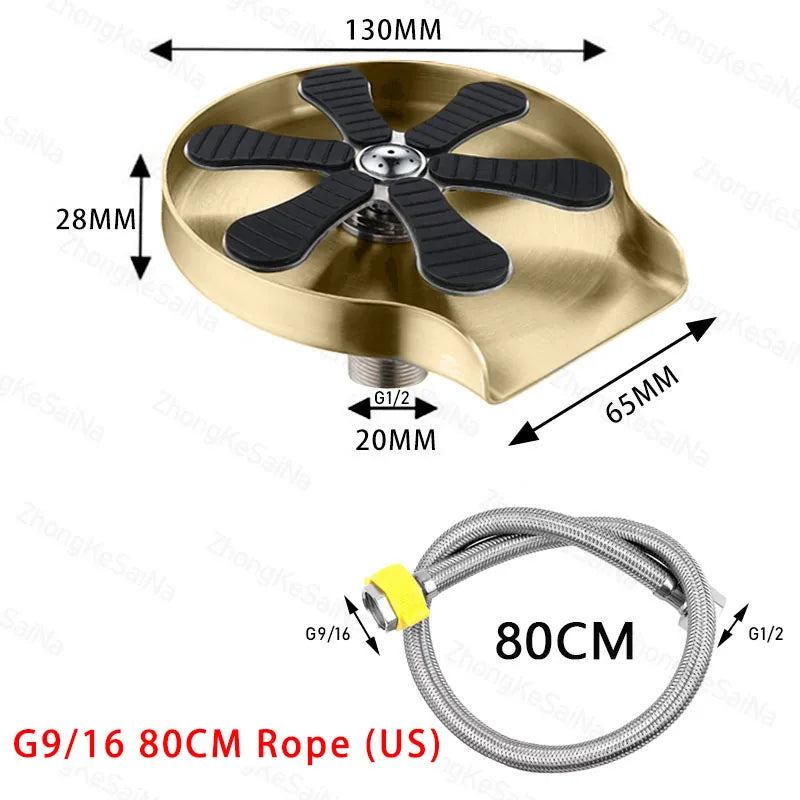 High Pressure Glass Rinser Stainless Steel Cup Rinser for Kitchen Kitchen Accessories Hydro Jet Cup Cleaner for Bar Kitchen