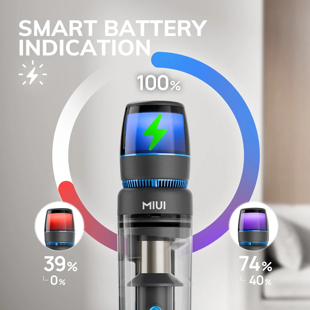 Cordless Vacuum Cleaner with Brushless Motor Efficient  Cleaning with Upgrade Anti -Tangle Roller Brush for Home and Pet Hair
