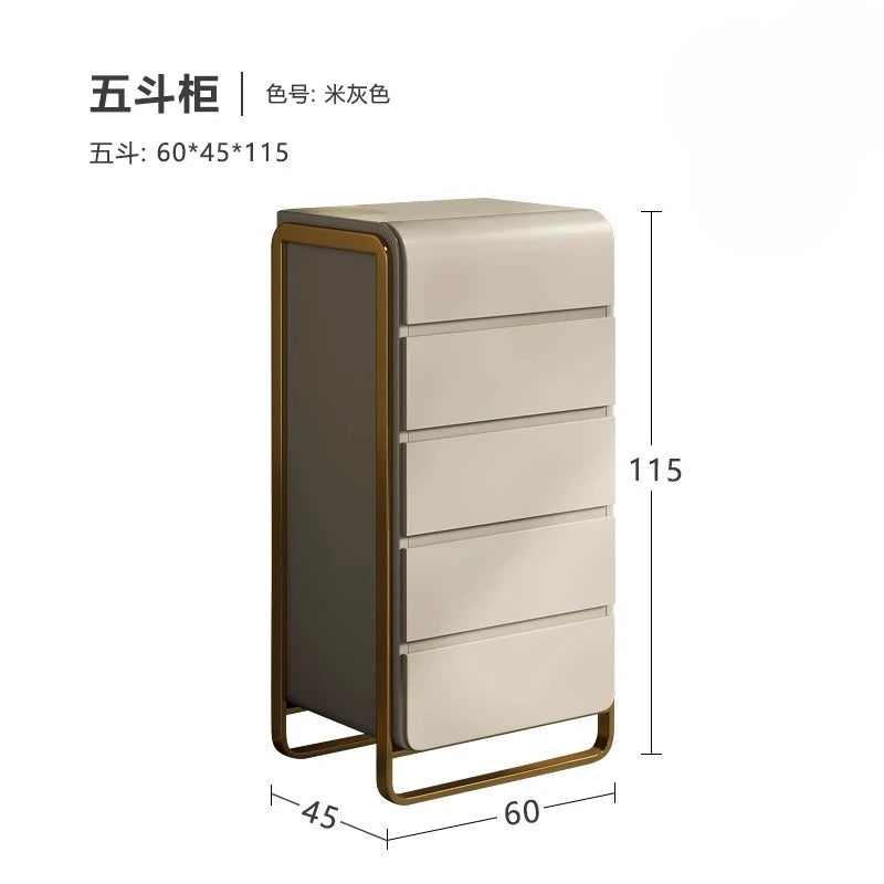 Light luxury modern simple fashion custom high end marble drawer cabinet 3 4 5 6 drawers Dresser home furniture Storage locker