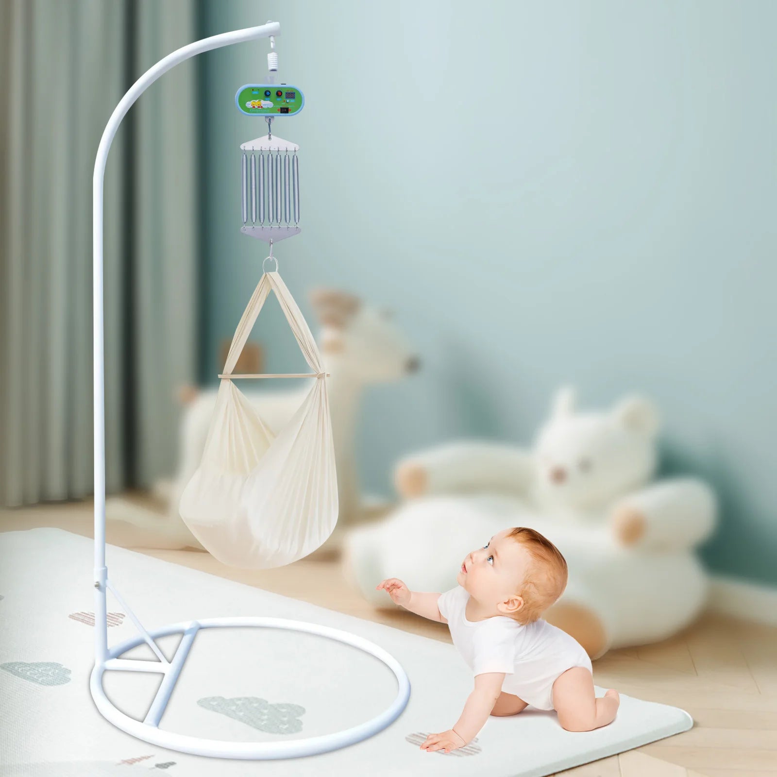 Electric Baby Swing Controller, Hanging Electric Cradle Control w/Adjustable Timer Swing Spring for Baby