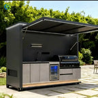 Customized Modular Outdoor Kitchen Cabinet Portable BBQ Island Grill Factory Direct Sales for Guesthouse