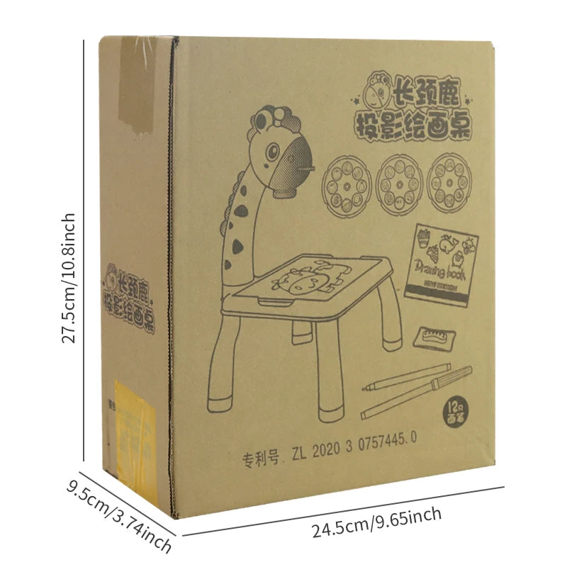 Deer Projection Drawing Board - Large Learn & Play Table w/ Light & Music for Kids Birthday Gift | AlluCanFind