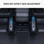 YZ For Tesla Model Y 2021-2025 TPE Under Seat Corner Guard Seat Slide Rails Protector Cover Anti-Kick Decor Flocking Accessories