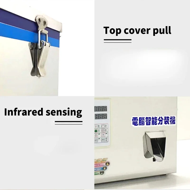 1-120g/1-200g Particle bag tea Packaging Machine Hardware Nut Powder Granule Digital Control Automatic Weighing Filling Machine