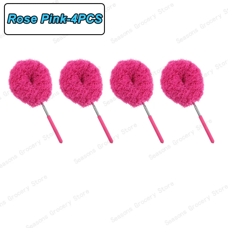 Reusable Microfibre Ceiling Fan Duster Dusting Dust Duster Ceiling Fan Blade Cleaning Adjustable Length Household Cleaning Tool
