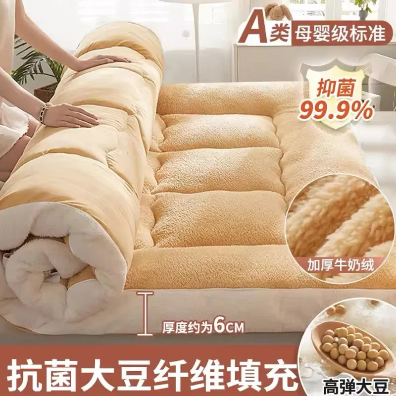 Tatami Floor Comfortable Mattress Upholstery Student Dormitory Thicken Single Double soy fiber Mattress Household Bed Mattresses