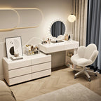 Solid wood cream style dresser chest integrated bedroom, modern simple makeup table light luxury high sense