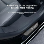 For Tesla Model 3 Highland Front Rear Door Sill Wrap Cover Anti Scratch Stainless Steel Door Sill Strip Plate Car Accessories