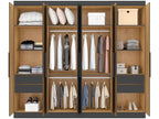 Wardrobe Couple 8 Doors 4 Drawers Araplac Port