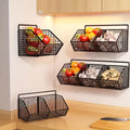 Kitchen Shelf Snack Multi-Functional Vegetable Spice Organizer Wall-Mounted Shelf Over-The-Door Hanging Basket