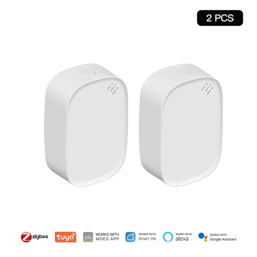 MOES Tuya Zigbee Smart Temperature Humidity Sensor Indoor Hygrometer APP Monitoring Works With Alexa Google Home Battery Powered