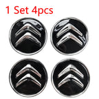 1-5Set 4Pcs Wheel Centre Hub Caps Black 60MM Wheel Center Cap Replacement for Citroen C1 C3 C4 DS3 Most Models