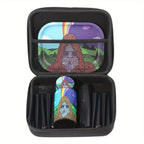 18 Pieces Gorilla Themed Portable Smoking Set, Stash Box Grinder Rolling Tray Machine Combo Easy To Carry