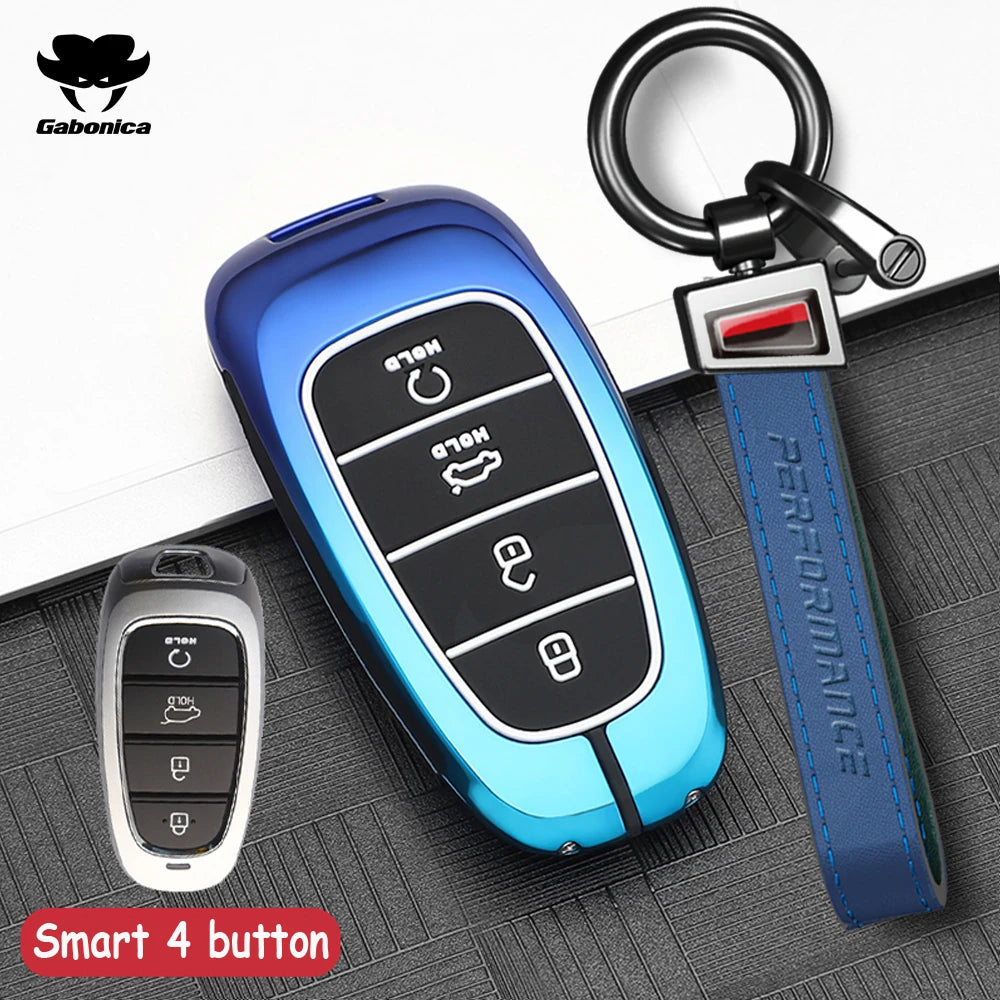 3 4 Buttons New Car Smart Key Case Cover For Hyundai N Performance Tucson Solaris Sonata Hybrid NEXO NX4 Santafe dn8 Accessories