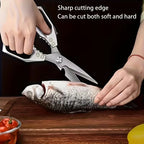 Stainless Steel Kitchen Shears | Professional Multi-Functional Scissors for Meat, Poultry, Fish, and Bones, Suitable for Home