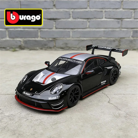 Bburago 1:24 Porsche 911 GT3 R Alloy Sports Car Model Diecast Metal Toy Track Racing Car Vehicle Model High Simulation Kids Gift