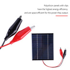 5W 12V Solar Panels Fast Charger DIY Polysilicon Solar Cell System Mini Outdoor Solar Panel 136x110MM for 9-12V Battery Charging